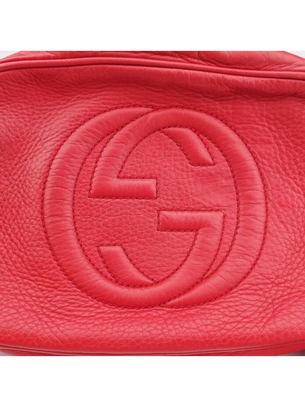 Gucci Soho Red Leather Shoulder - Picture 14 of 15